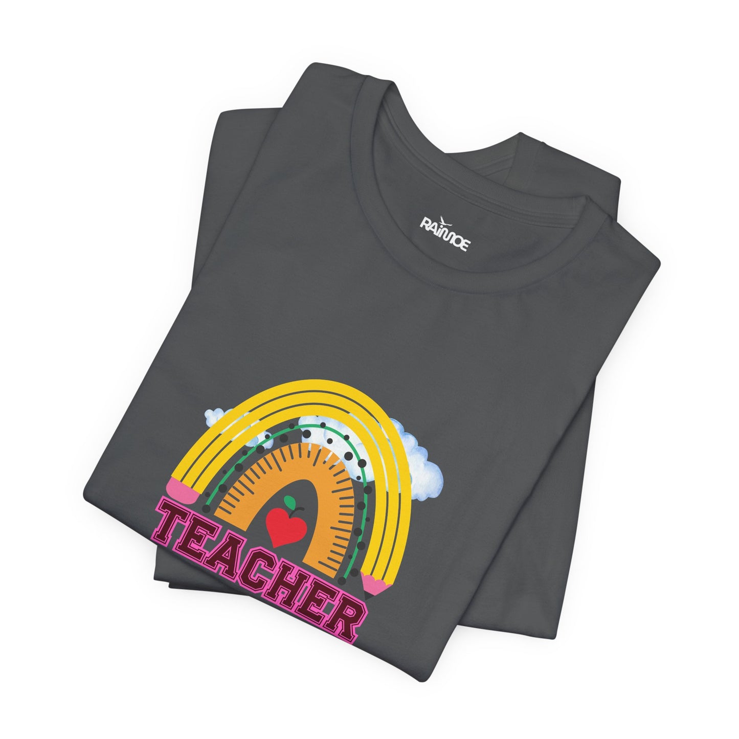 Rainbow Pencil Teacher Graphic T- Shirt