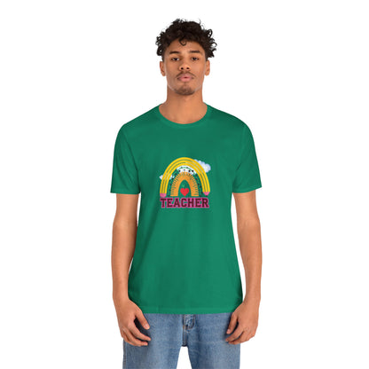 Rainbow Pencil Teacher Graphic T- Shirt