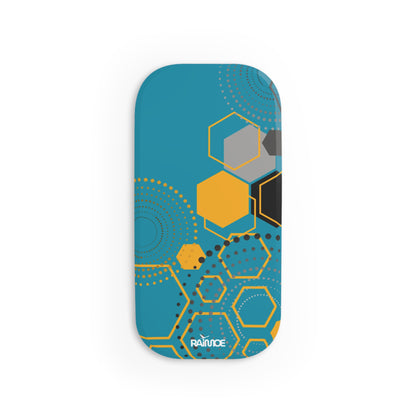 Agarre de clic para teléfono hexagonal azul