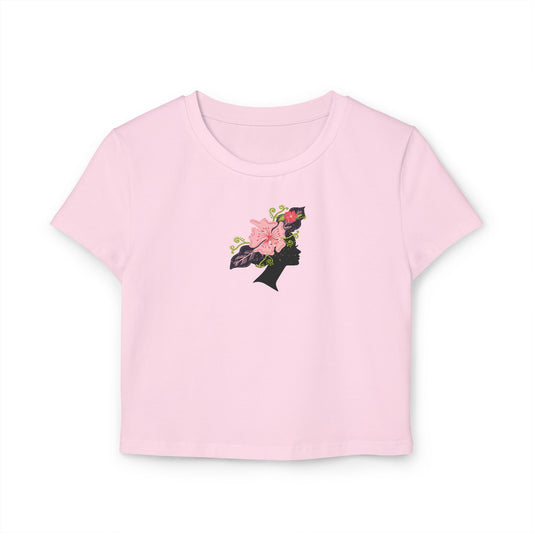 Batik Floral Woman Silhouette T-Shirt