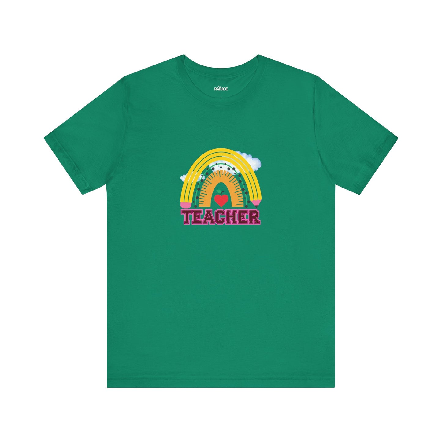 Rainbow Pencil Teacher Graphic T- Shirt