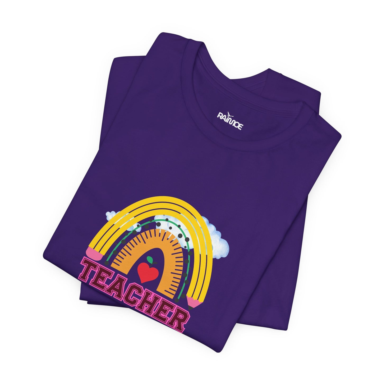 Rainbow Pencil Teacher Graphic T- Shirt