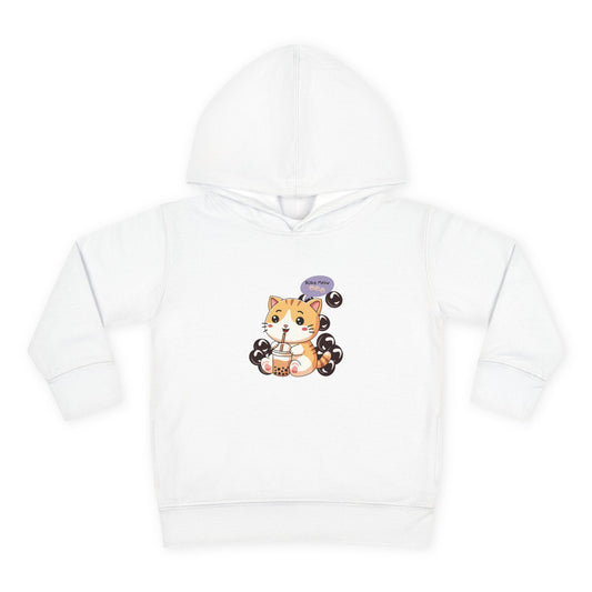 Kitten Bubble Tea Toddler Fleece Hoodie