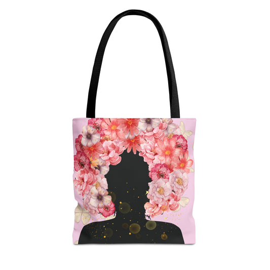 Lady in Orange Tote Bag