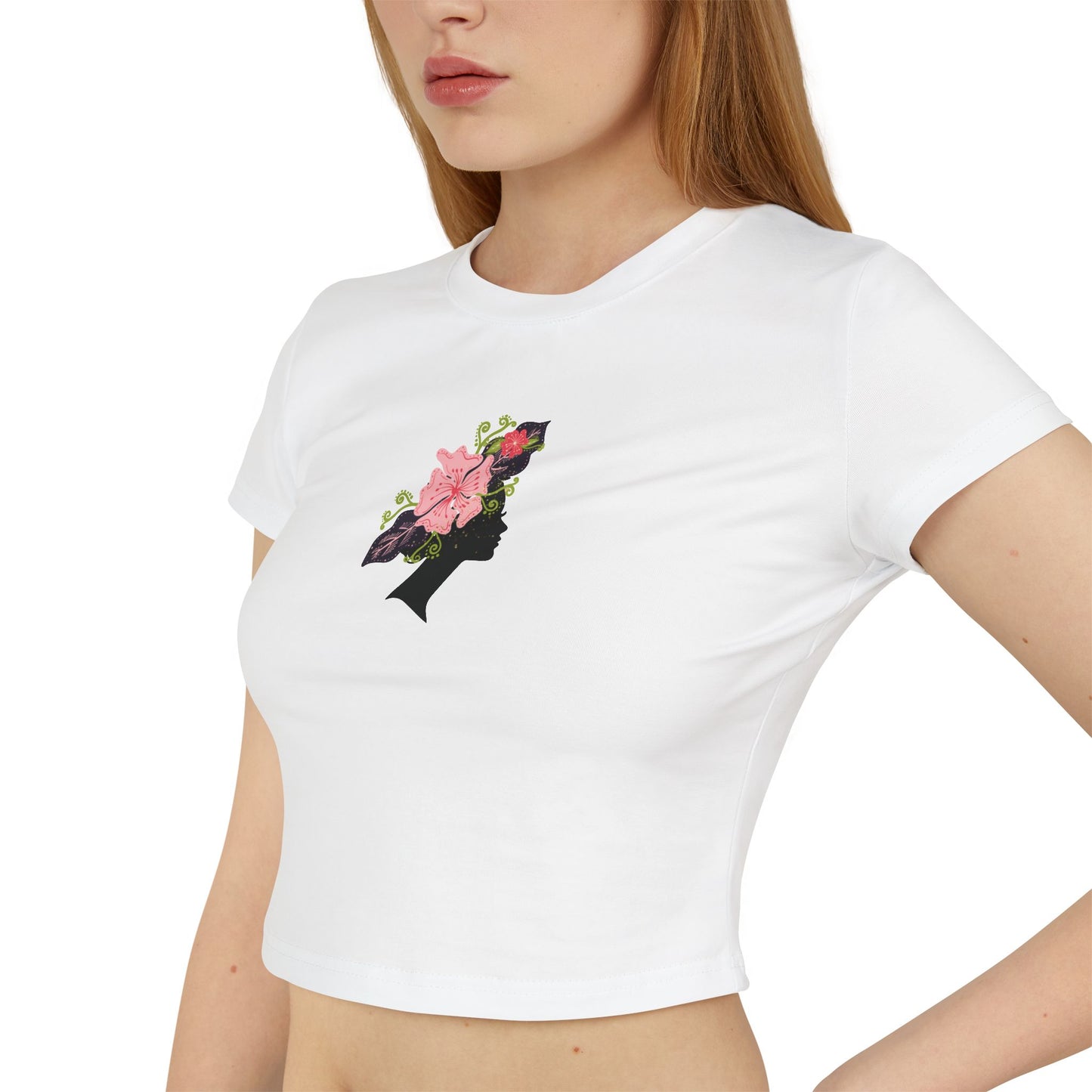 Batik Floral Woman Silhouette T-Shirt