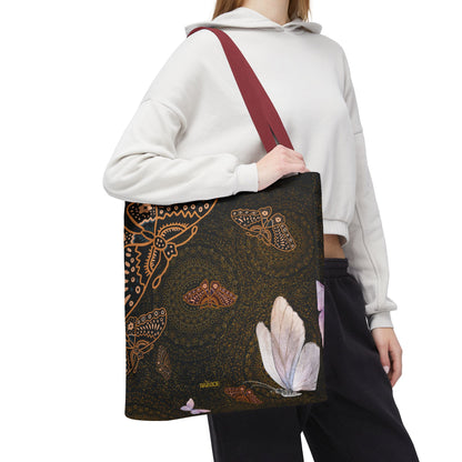 Bolsa de mano con mariposas en espiral