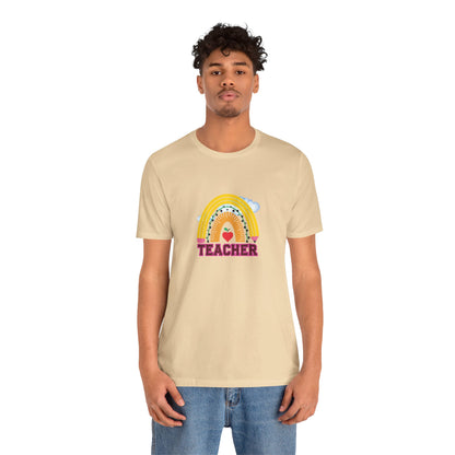 Rainbow Pencil Teacher Graphic T- Shirt