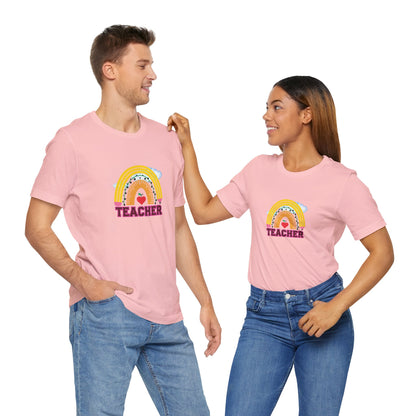 Rainbow Pencil Teacher Graphic T- Shirt