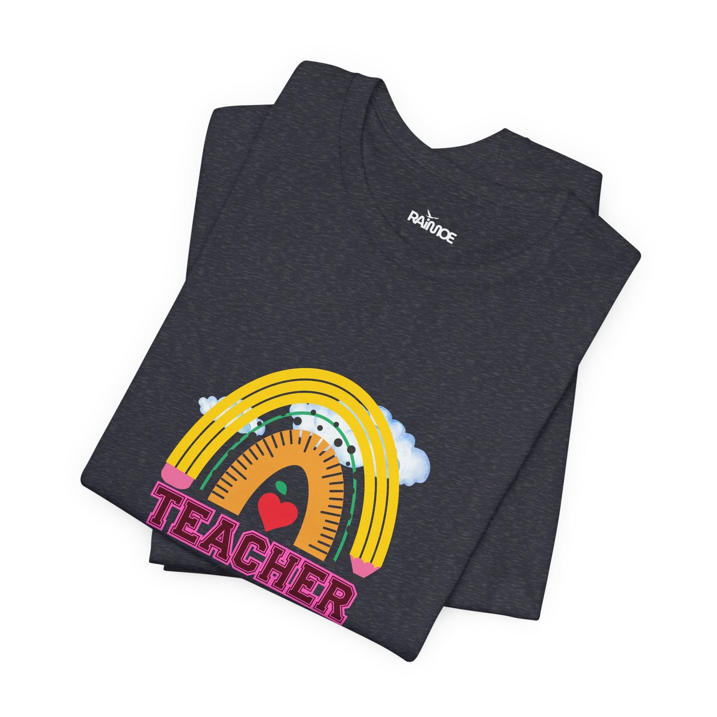 Rainbow Pencil Teacher Graphic T- Shirt