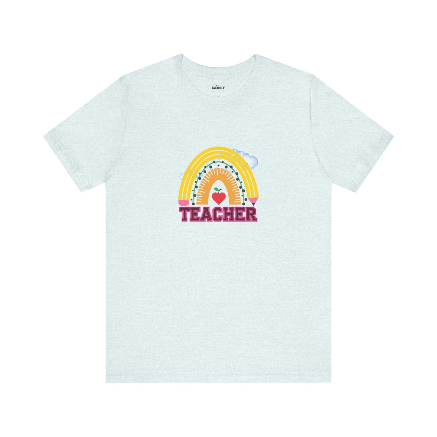 Rainbow Pencil Teacher Graphic T- Shirt