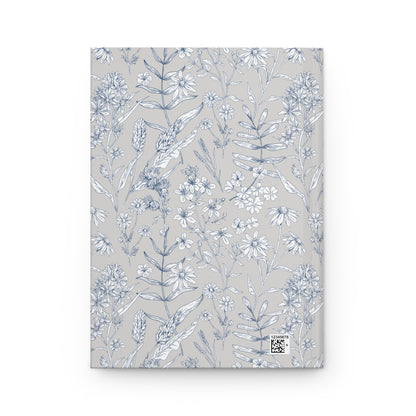 Elegant Floral Hardcover Journal with Butterfly Design (5.75" x 8")