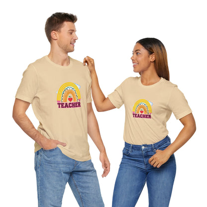 Rainbow Pencil Teacher Graphic T- Shirt
