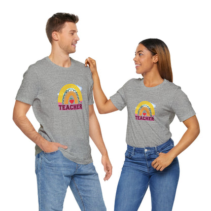 Rainbow Pencil Teacher Graphic T- Shirt