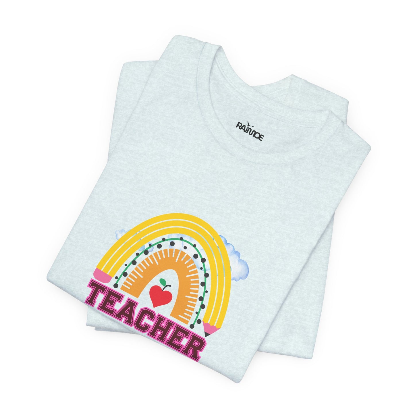Rainbow Pencil Teacher Graphic T- Shirt
