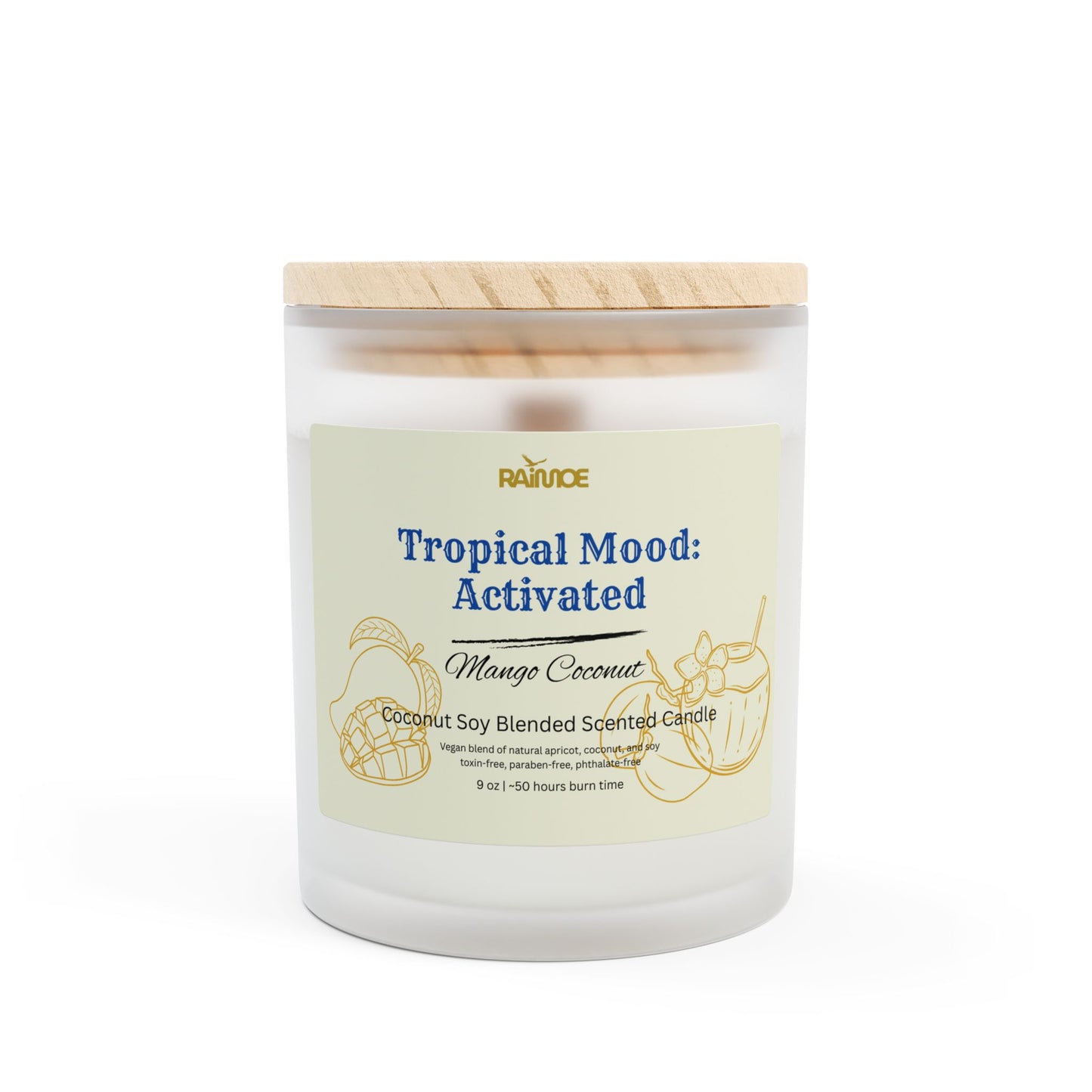 Frosted Glass Candle, 11 oz