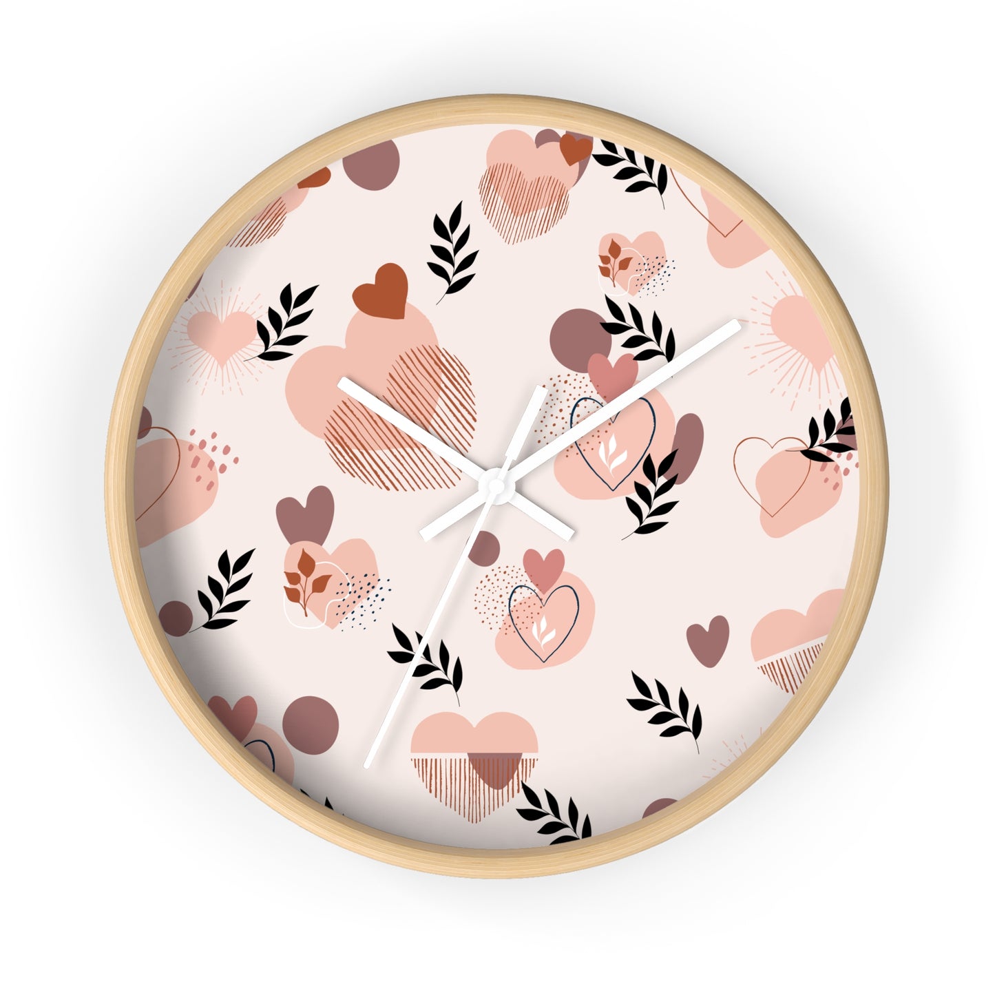 Romantic Heart Pattern Wall Clock