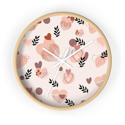Romantic Heart Pattern Wall Clock
