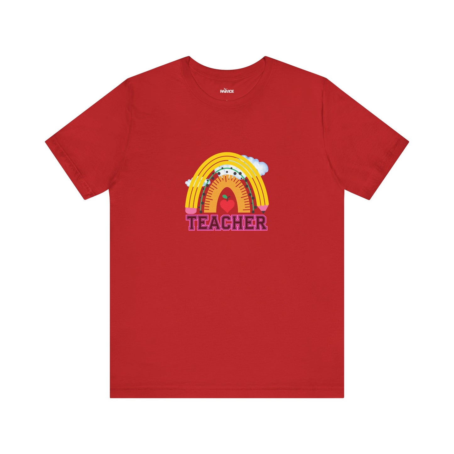 Rainbow Pencil Teacher Graphic T- Shirt