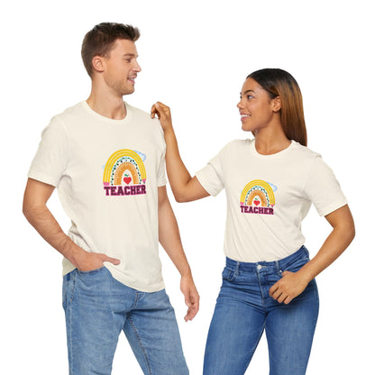 Rainbow Pencil Teacher Graphic T- Shirt