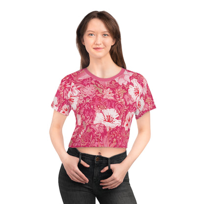 ピンク ゴッデス ウィメンズ クロップ T シャツ
