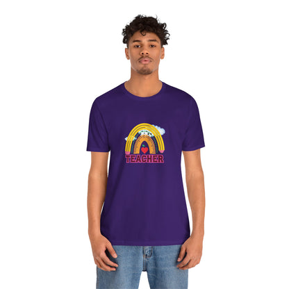 Rainbow Pencil Teacher Graphic T- Shirt