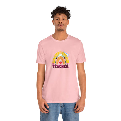 Rainbow Pencil Teacher Graphic T- Shirt