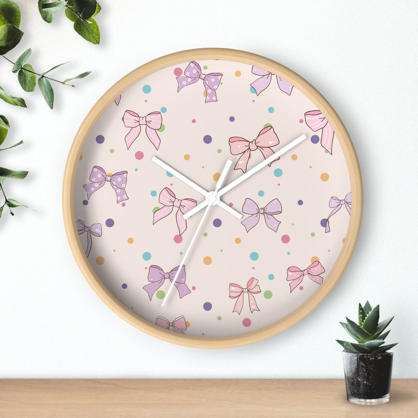 Playful Bow Wall Clock