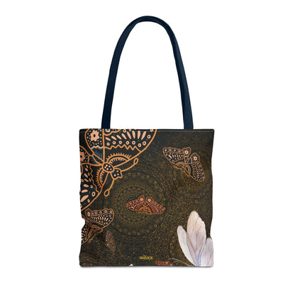 Bolsa de mano con mariposas en espiral