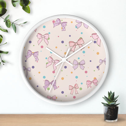 Playful Bow Wall Clock