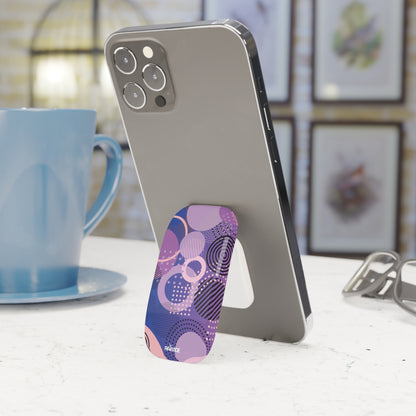 Agarre geométrico morado con clic para teléfono