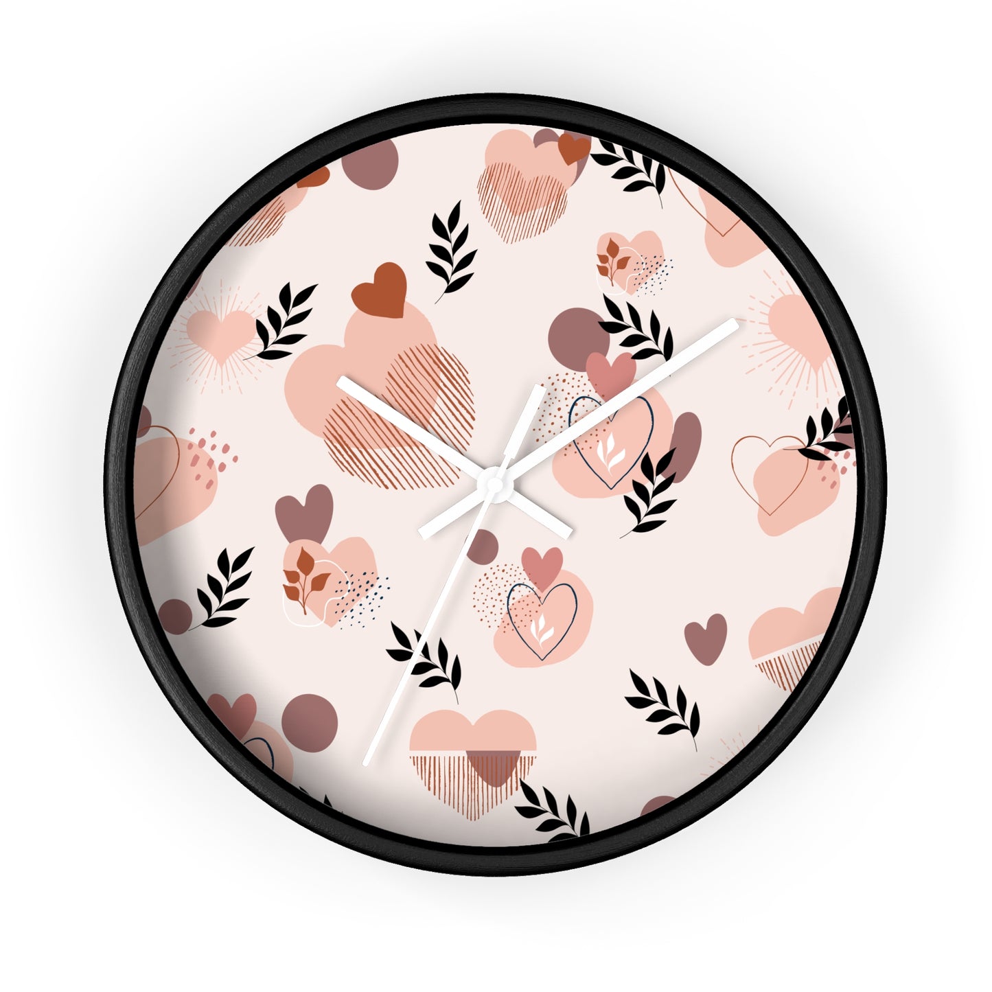 Romantic Heart Pattern Wall Clock