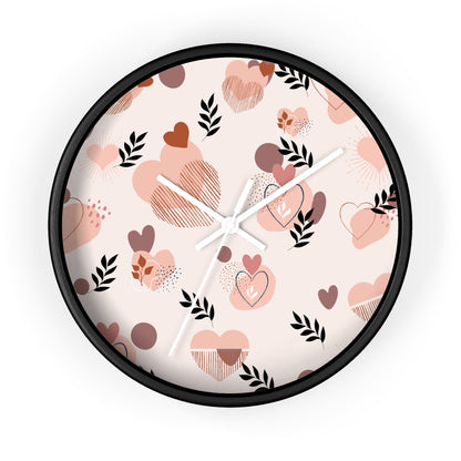 Romantic Heart Pattern Wall Clock
