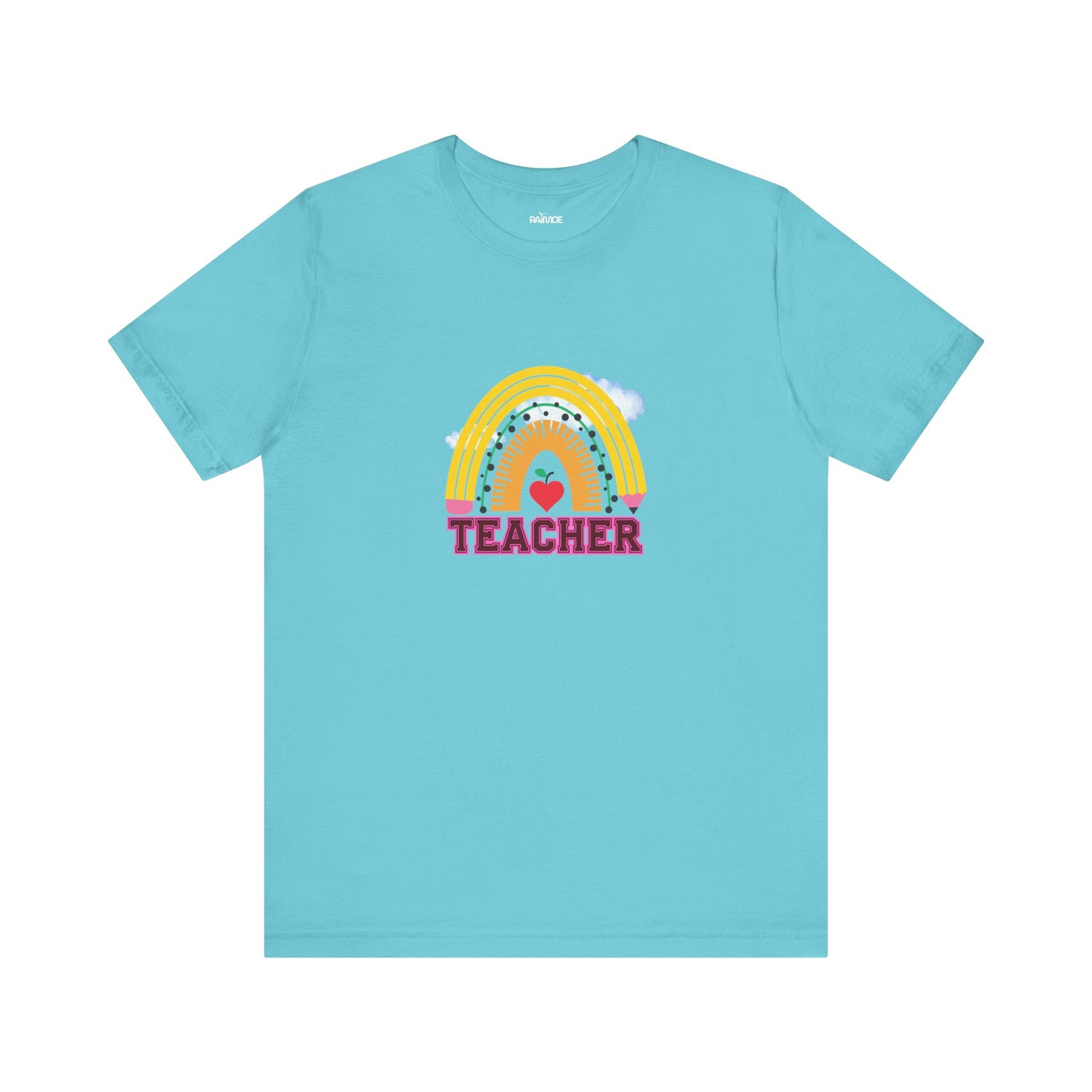 Rainbow Pencil Teacher Graphic T- Shirt