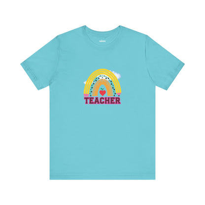 Rainbow Pencil Teacher Graphic T- Shirt