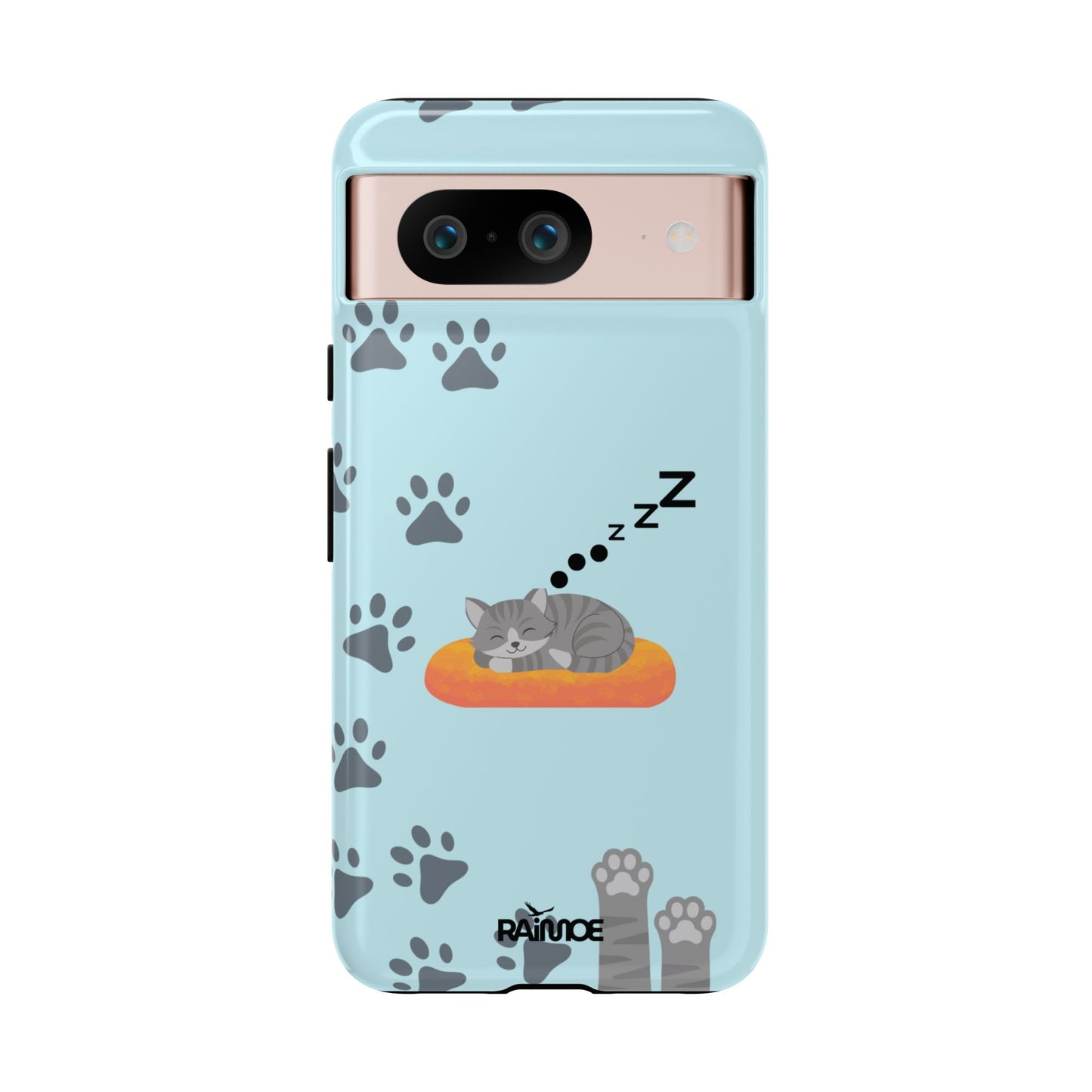 Snoozy Kitty - Funda resistente para Google Pixel (brillante)