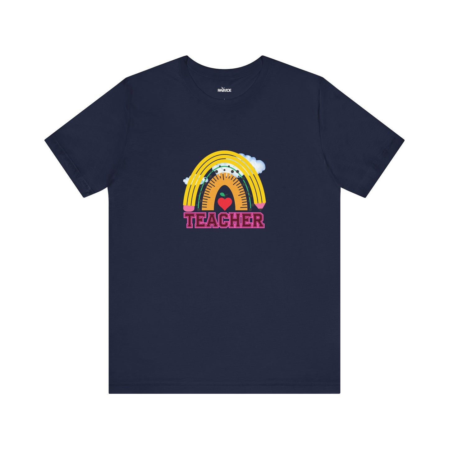 Rainbow Pencil Teacher Graphic T- Shirt