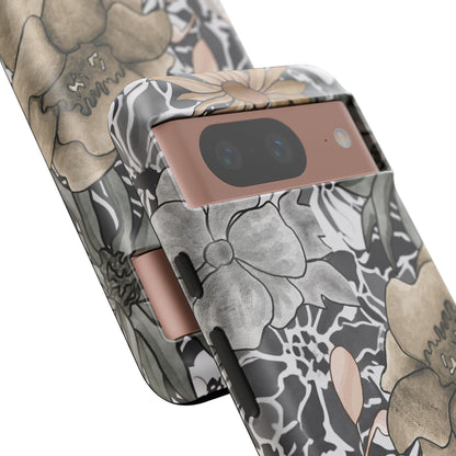 Funda resistente con diseño floral rústico para Google Pixel (mate)