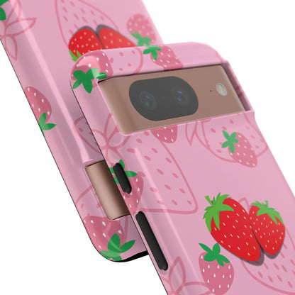 Fresa Jugosa - Funda Resistente para Google Pixel (Brillante)