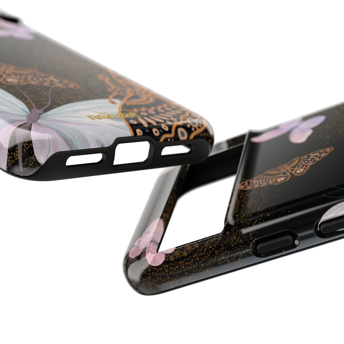 Funda resistente con diseño de mariposa espiral para Google Pixel (brillante)