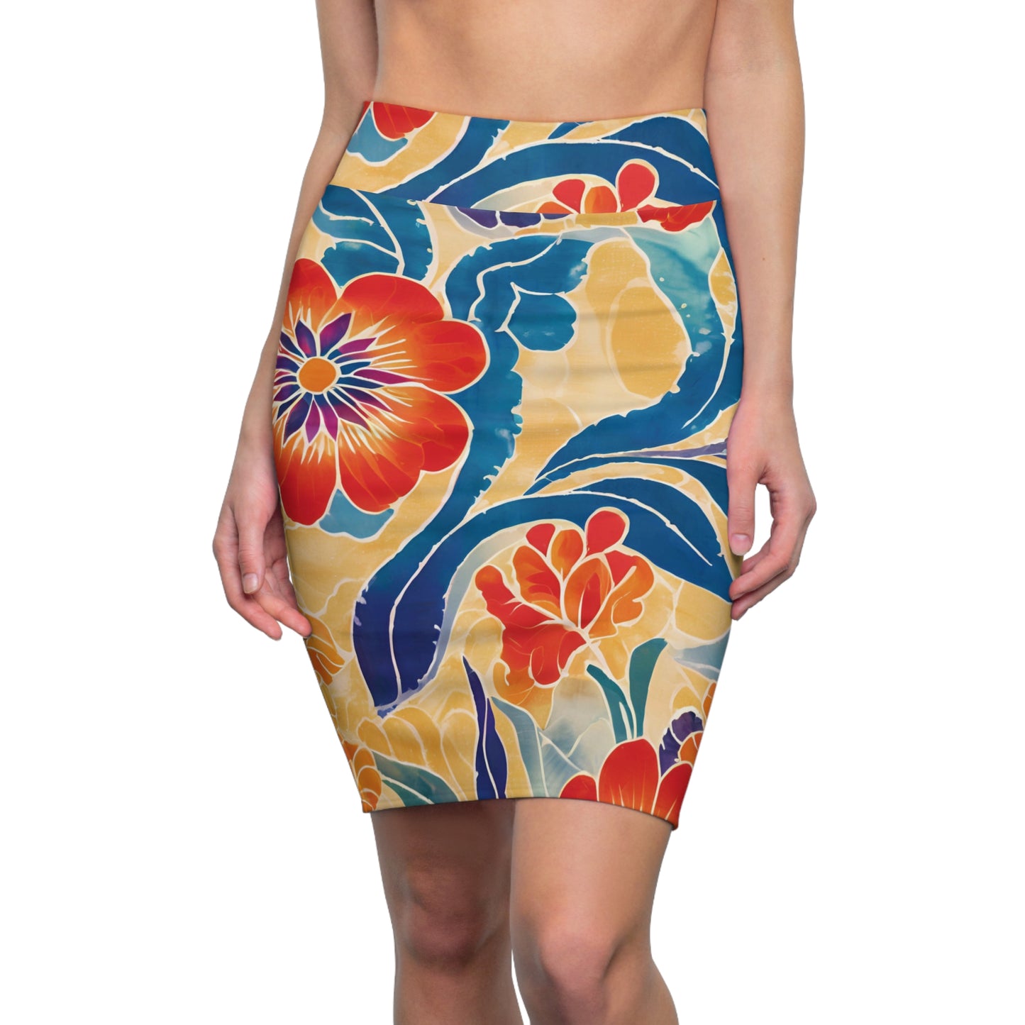 Yellow Beauty Women's Pencil Skirt