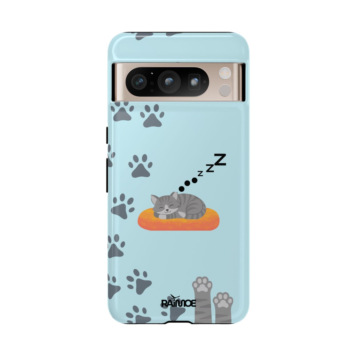 Snoozy Kitty - Funda resistente para Google Pixel (brillante)