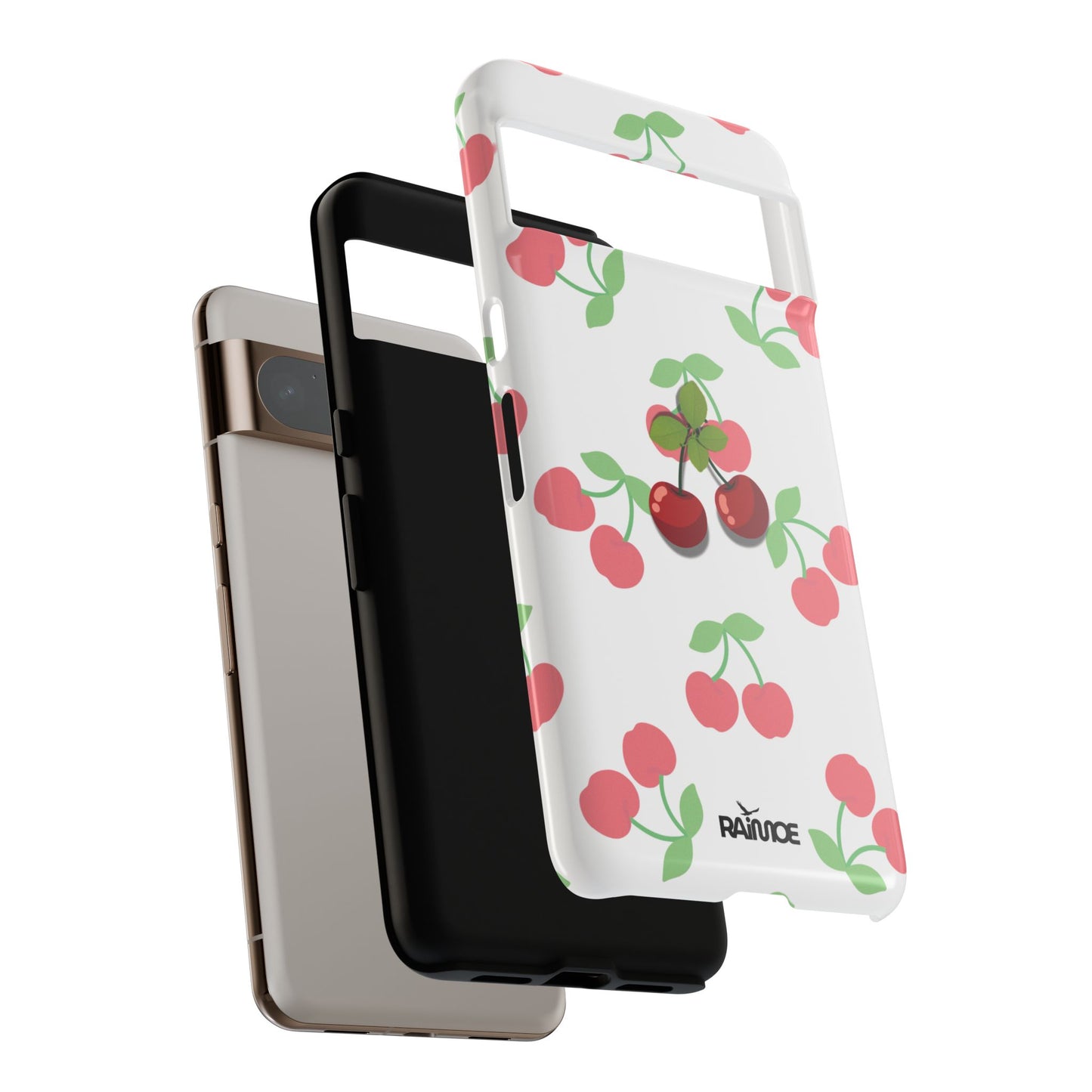 Funda resistente Red Cherry para Google Pixel (brillante)