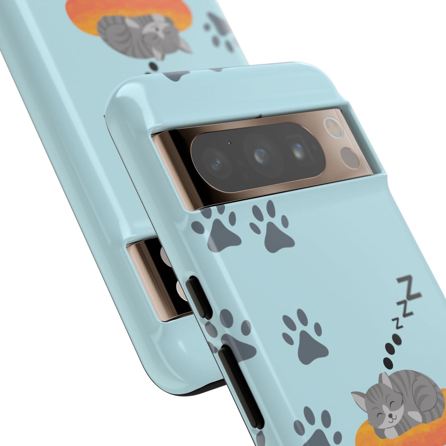 Snoozy Kitty - Funda resistente para Google Pixel (brillante)