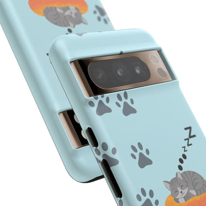 Snoozy Kitty - Funda resistente mate para Google Pixel