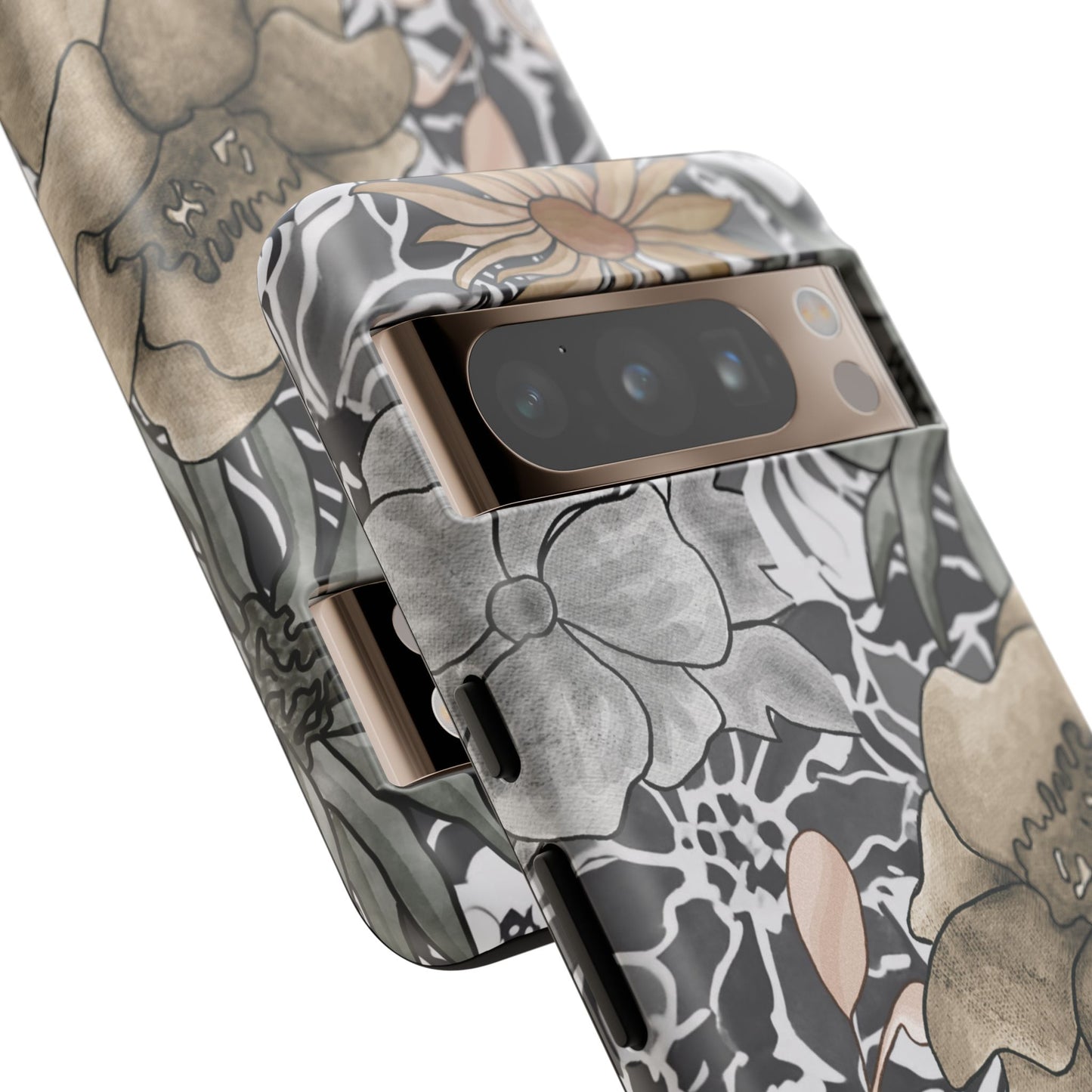 Funda resistente con diseño floral rústico para Google Pixel (mate)