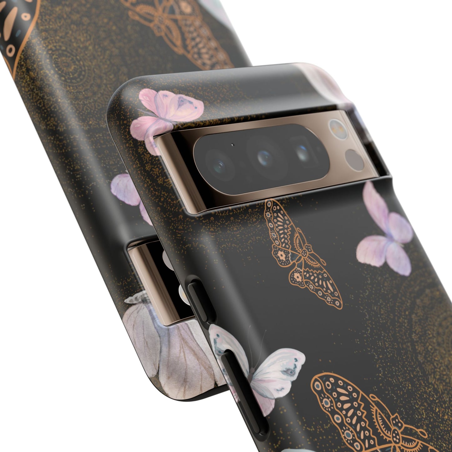 Funda resistente con diseño de mariposa espiral para Google Pixel (mate)