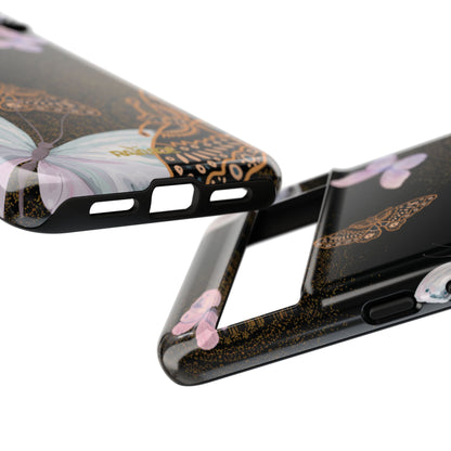Funda resistente con diseño de mariposa espiral para Google Pixel (brillante)