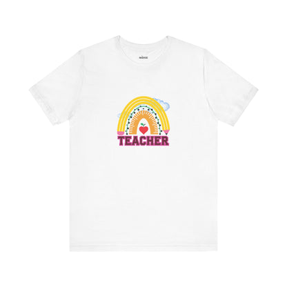 Rainbow Pencil Teacher Graphic T- Shirt