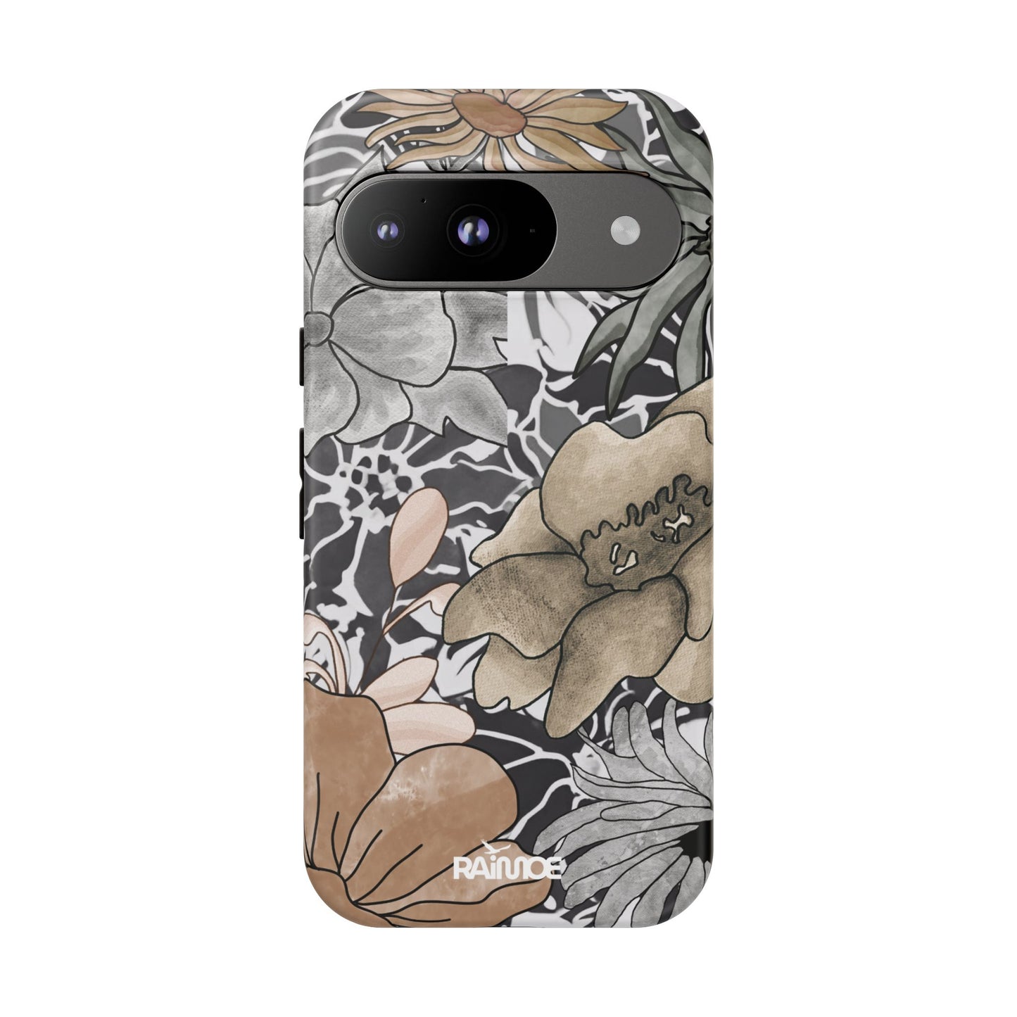 Funda resistente con diseño floral rústico para Google Pixel (mate)