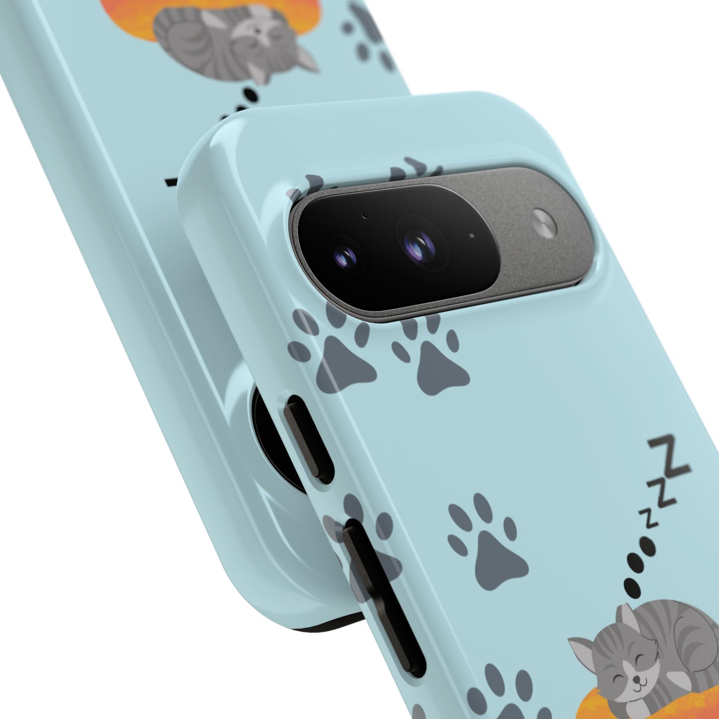 Snoozy Kitty - Funda resistente para Google Pixel (brillante)